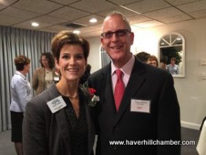 Stacey Bruzzese, President/CEO of the Greater Haverhill Chamber of Commerce is pictured here with her nominator, Attorney Thomas Sullivan.