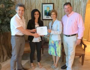 Pictured From left to right: Nick Scangas, COO; Cedars Aimee Tsakirellis, Director of Marketing, Cedars Stacey Bruzzese, President GHCC Chris Gaudette, CFO, Cedars